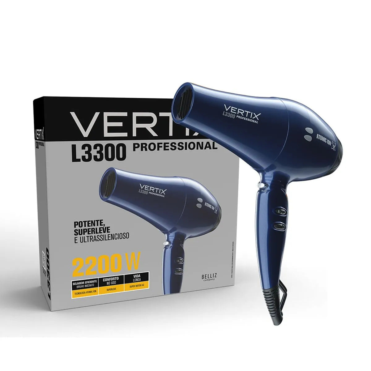 Secador de Cabelo Profissional L3300 2200W 127V Vertix