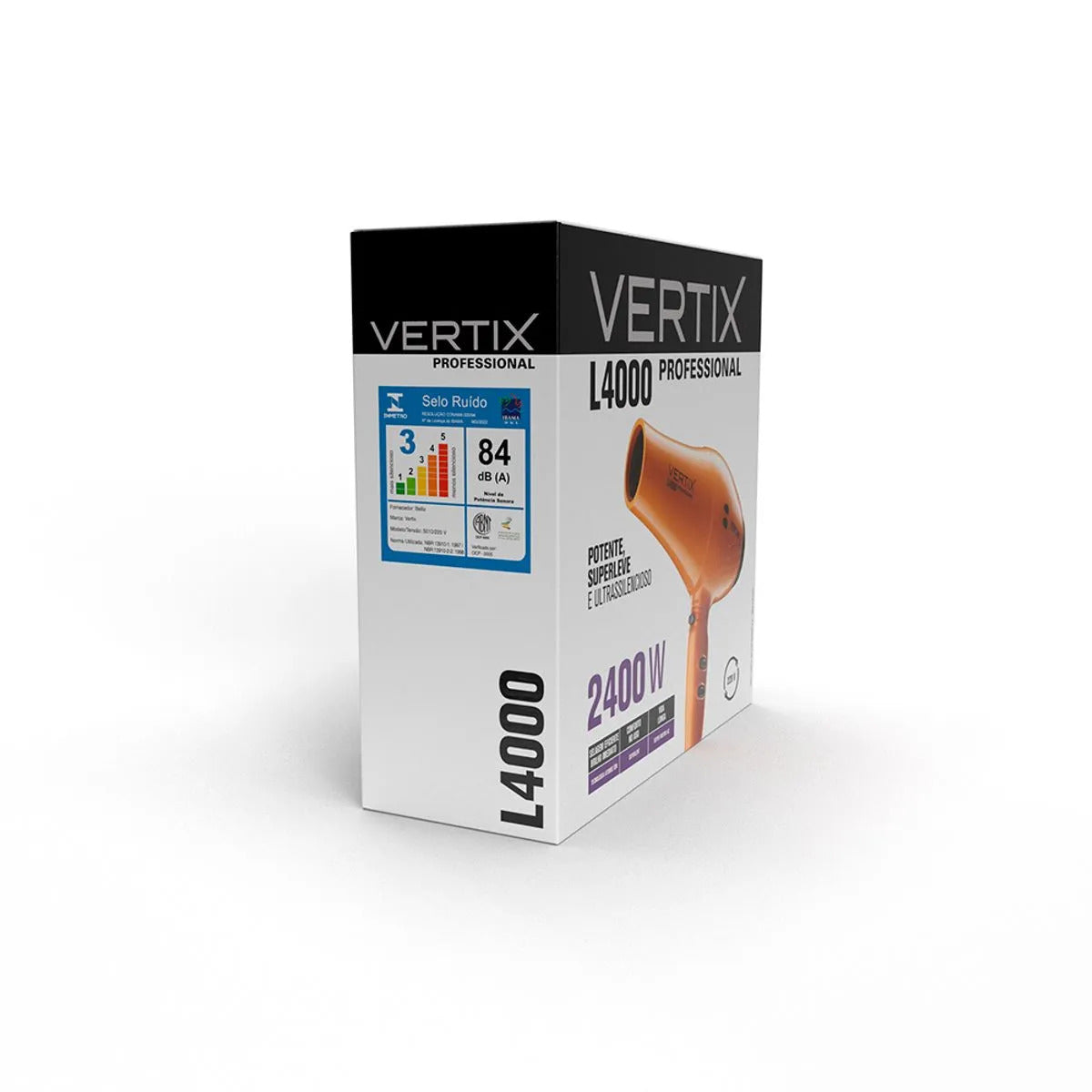 Secador de Cabelo Profissional L4000 2400W 220V Vertix