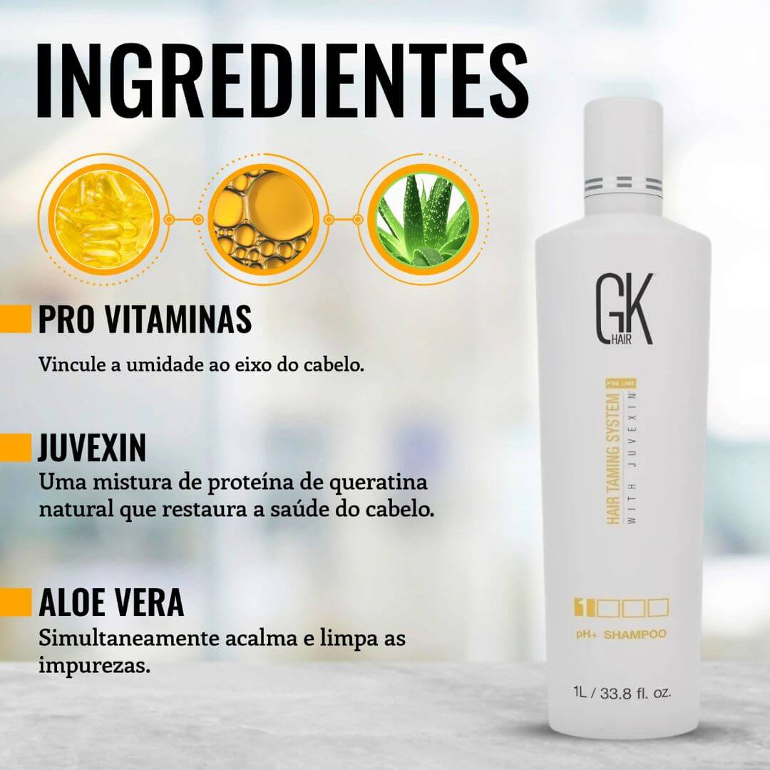 Shampoo Antirresíduos GK Hair pH+ Clarifying - 1 Litro