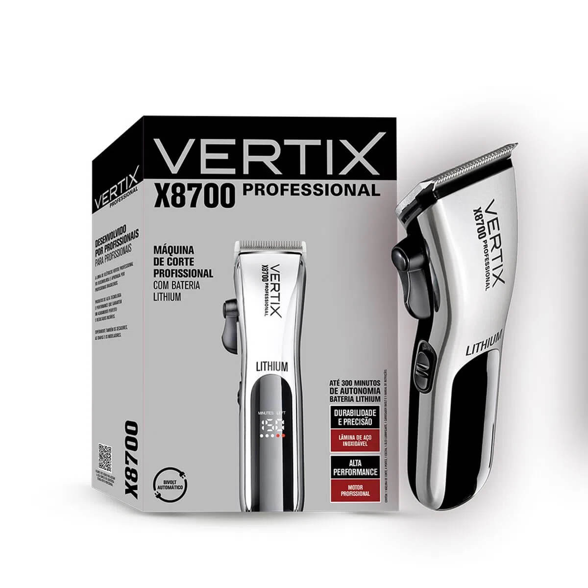 Máquina de Corte Profissional Bateria Lithium X8700 Vertix