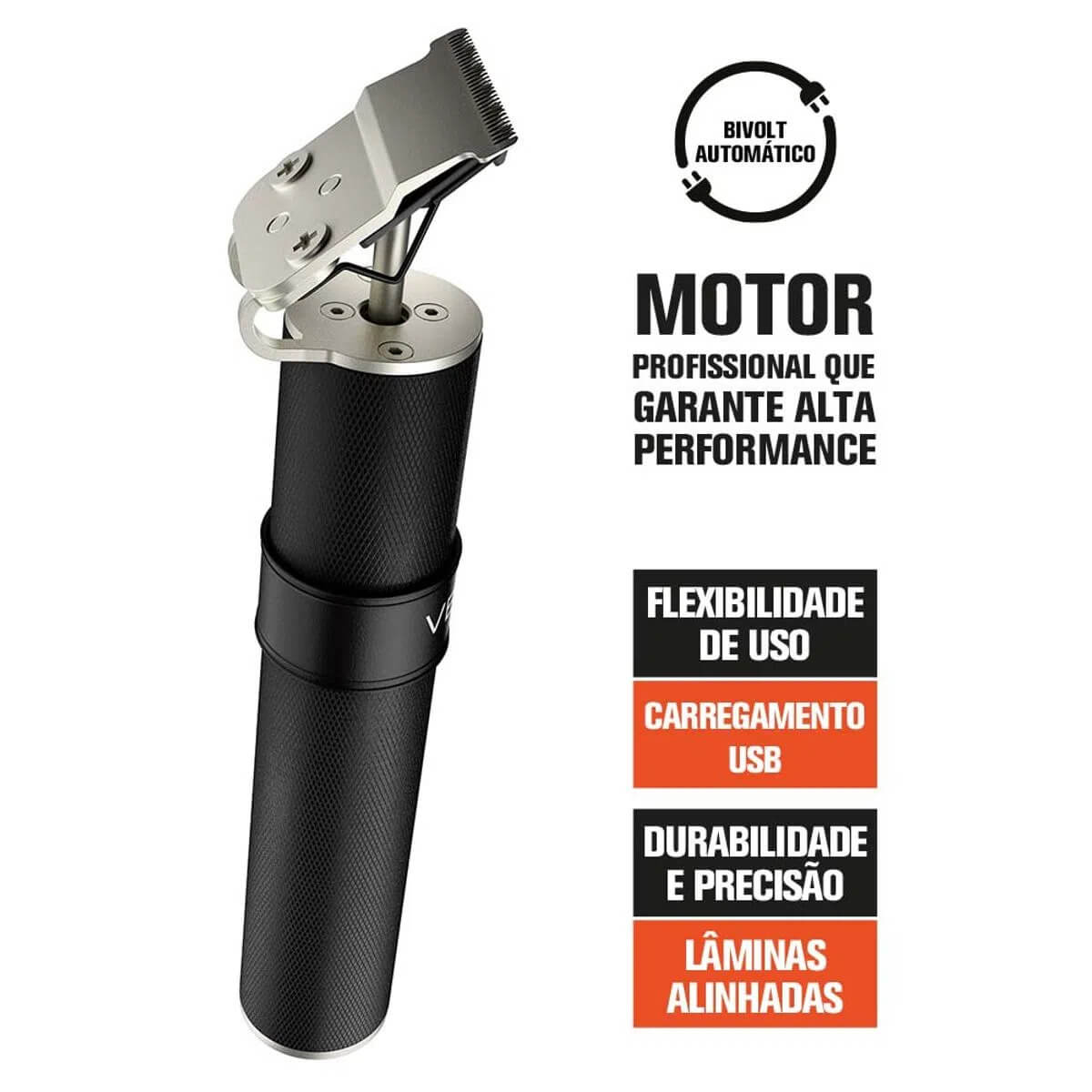Máquina de Acabamento Vertix X9000 USB Bivolt – Precisão com Grip Silicone