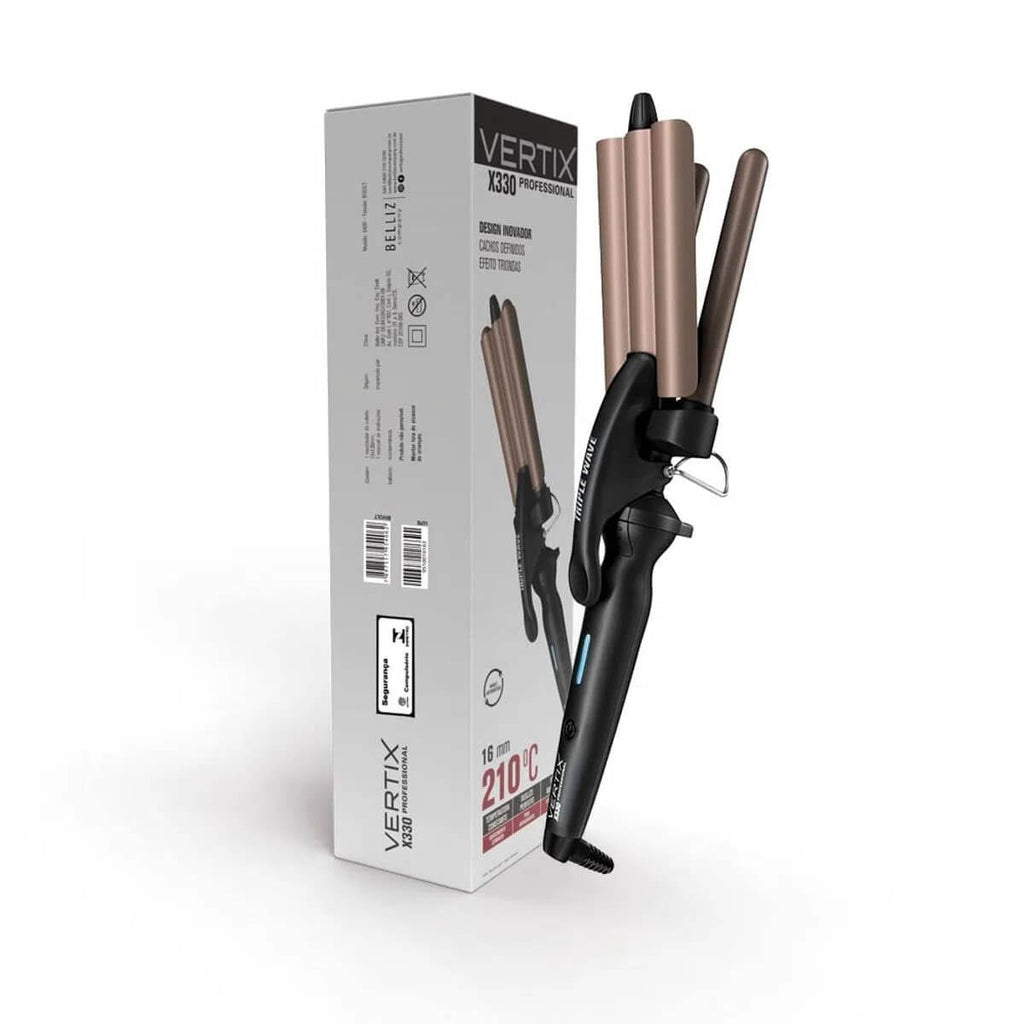 Modelador Triondas Vertix X330 Triple Wave Bivolt – Efeito Sereia 210°C