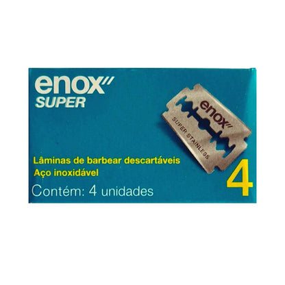 Lâmina De Barbear Descartáveis Duplo Fio Enox Super (4 Unid)