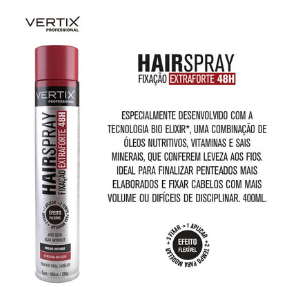 Hair Spray Extra Forte 400ml Ref 2186 Vertix