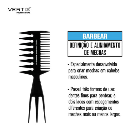 Pente Barber Pro Modelador Ref 2386 Vertix