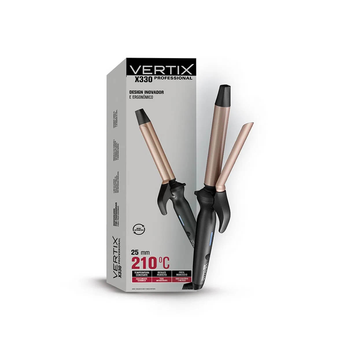 Modelador de Cachos Vertix Profissional X330 25mm Bivolt – Cachos Definidos 130mm