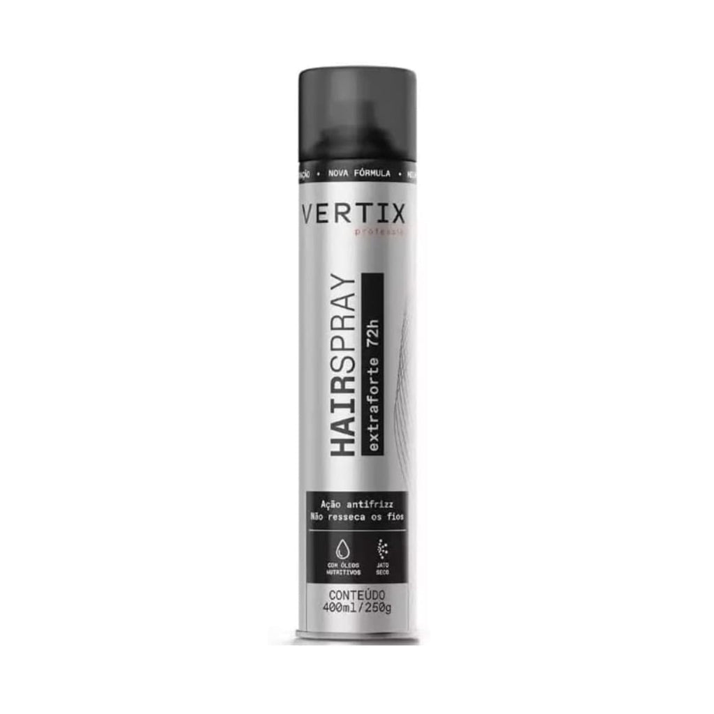 Hair Spray Vertix Extra Forte 400ml – Fixação 72h e Máxima Estruturação