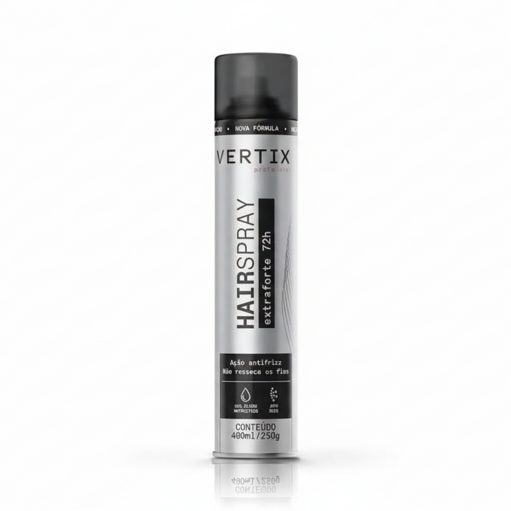 Hair Spray Vertix Extra Forte 400ml – Fixação 72h e Máxima Estruturação