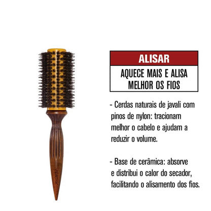 Escova Cabelo Ceramic Vintage 33 Ref 1450 Vertix