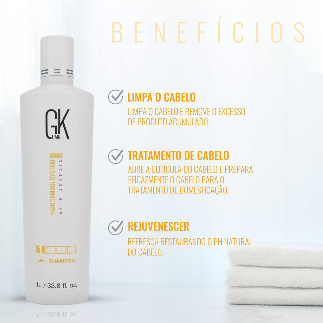 Shampoo Antirresíduos GK Hair pH+ Clarifying - 1 Litro