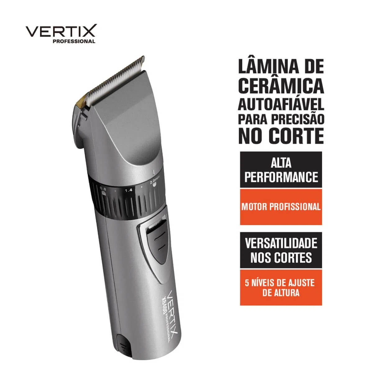 Máquina de Corte Profissional Sem Cabo X8400 Vertix