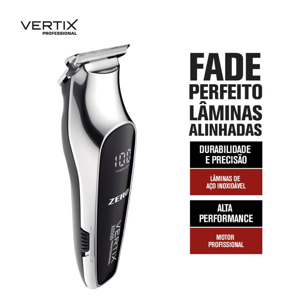 Máquina de Acabamento Vertix X8500 Zero Gap Lithium – Fade Perfeito